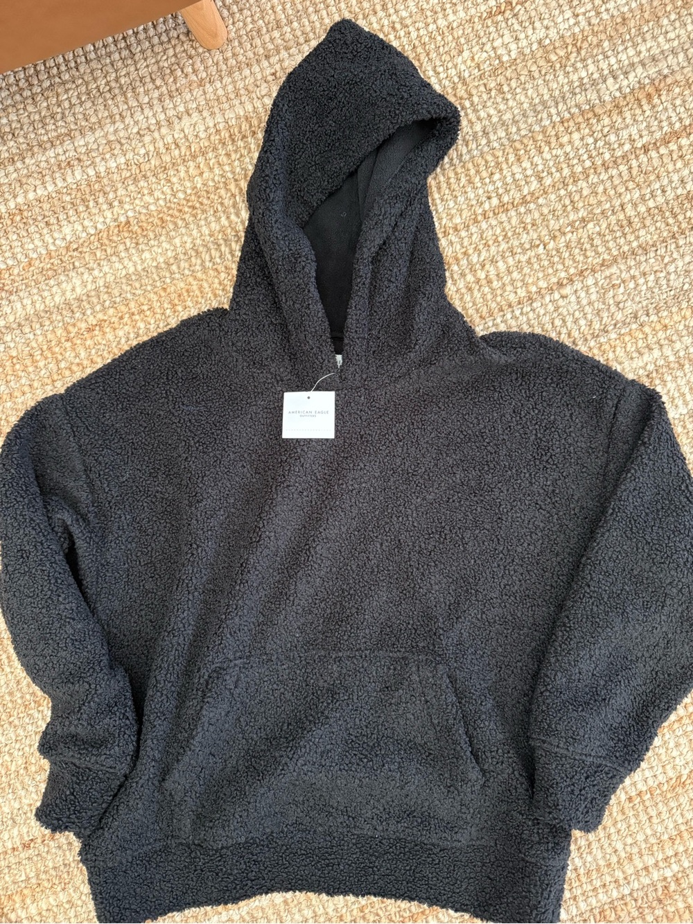 American Eagle Outfitters Black Sherpa Hoodie